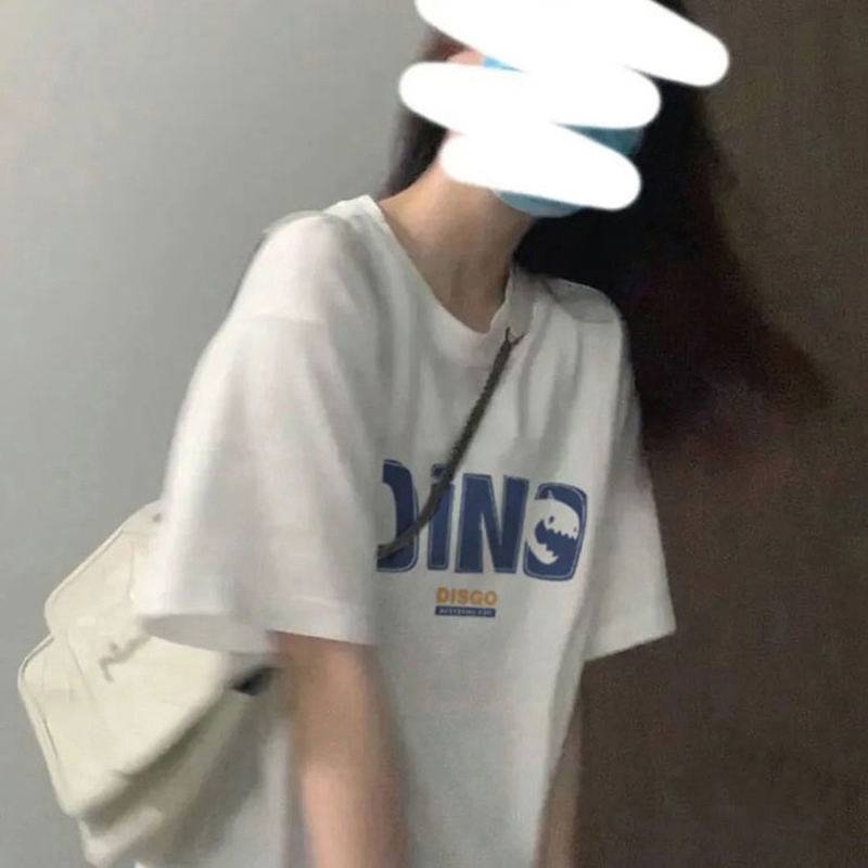 Áo thun SUXI tay ngắn cổ tròn in họa tiết chữ cái thời trang mùa hè trẻ trung dành cho nữ