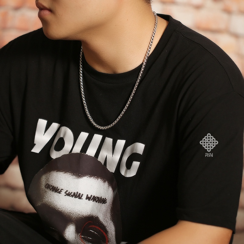 Dây chuyền titan unisex, Vòng cổ titan không phai không rỉ sét kiểu dáng dây công, trangsucmoiluatuoi.RIN