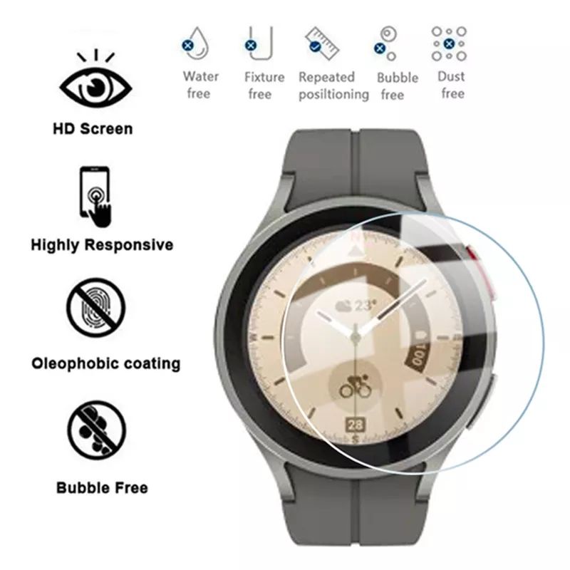 Kính cường lực 2.5D chống trầy xước bảo vệ cho đồng hồ Samsung Galaxy Watch 5 40mm / 44mm và Watch 5 pro 45mm