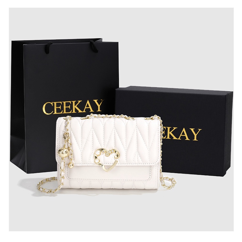 🌸Hàng Order🌸 Túi Xách Nữ CEEKAY Da Đồ Họa Phối Màu Mới Lạ Quai Da Phối Xích Quả Lắc Sang Chảnh Nữ Tính 🌸Hàng Quảng Châu