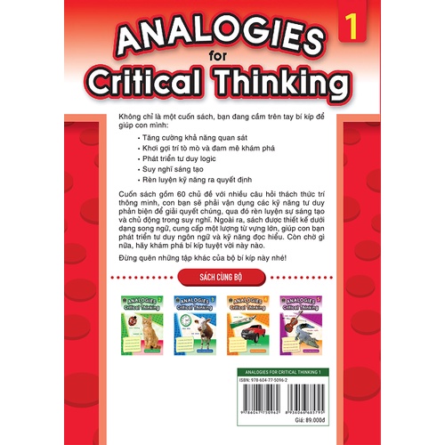 Sách - Analogies For Critical Thinking Tập 1