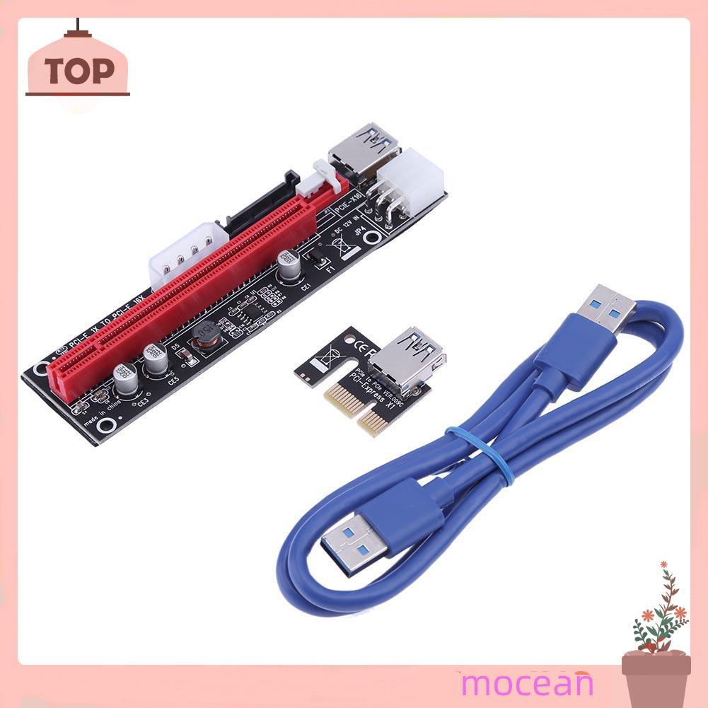 Card Mở Rộng 4pin 6pin Sata 1x Sang 16x Cho Mining