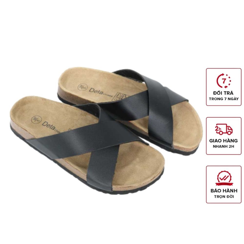 Giày dép đế trấu nam nữ Detaunisex thấm hút mồ hôi chân - Phong cách thời trang Birkenstock cực xinh - DETA23 - DETA23D