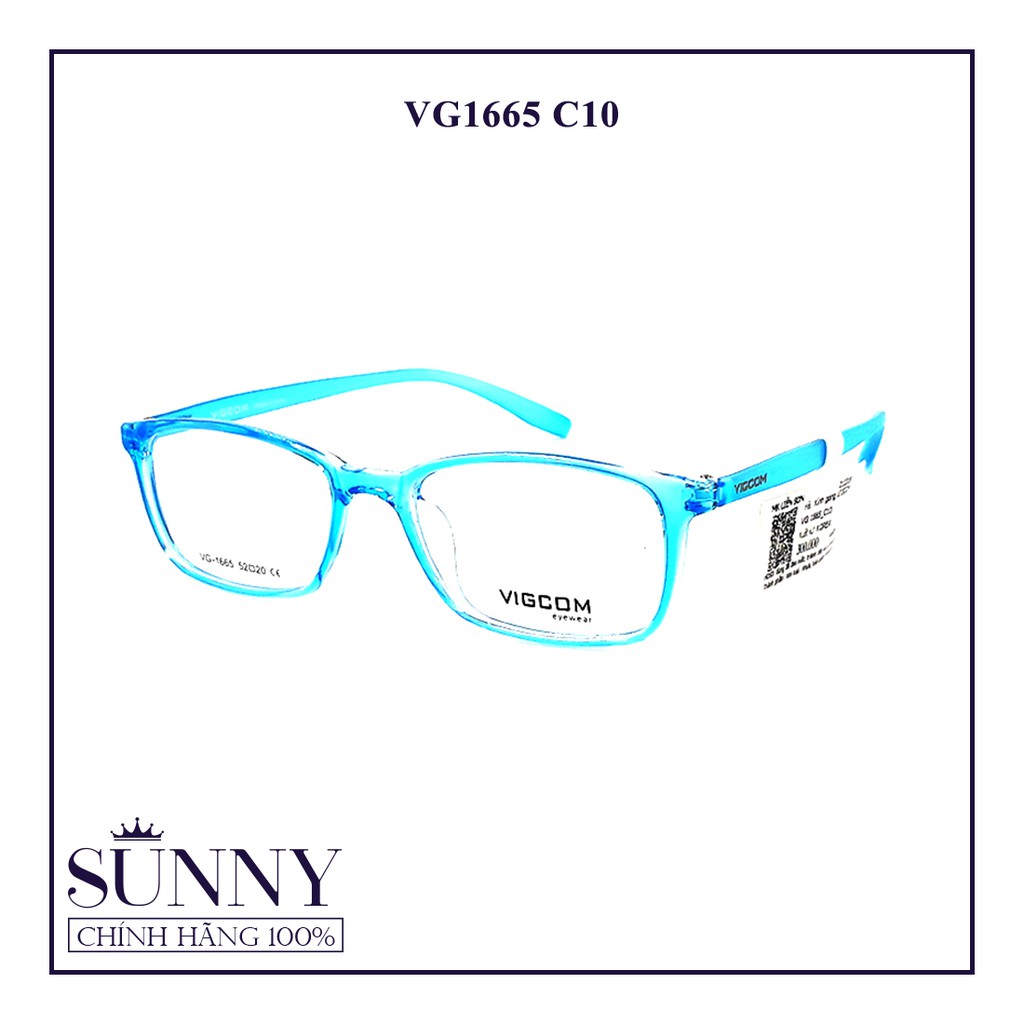 Gọng kính Vigcom VG1665 chính hãng, thiết kế dễ đeo bảo vệ mắt