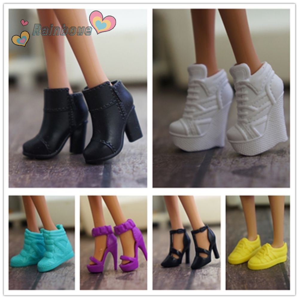Giày cao gót nhựa nhiều màu sắc thời trang 29 kiểu tỉ lệ 1/6 cho búp bê