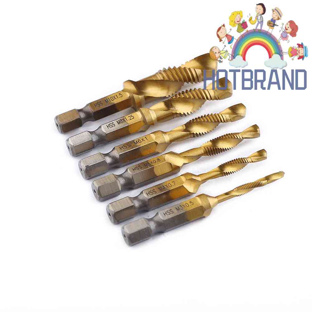 Set 6 Mũi Khoan Mạ Titan M3-M10 Tiện Lợi