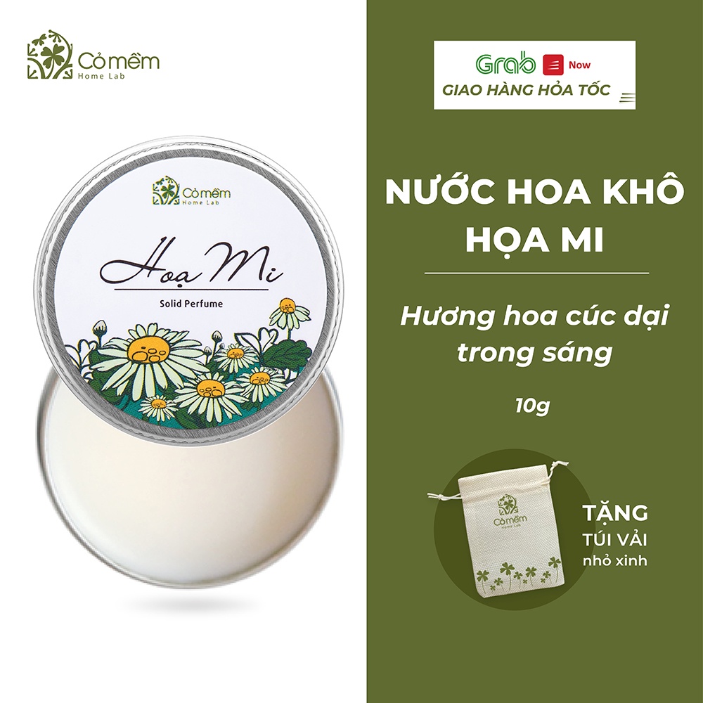 Nước hoa Khô Thiên Nhiên Họa Mi Tươi Mát Hương Hoa Cúc Dại, Mimosa [TẶNG kèm Túi Vải nhỏ] Cỏ Mềm - 10g