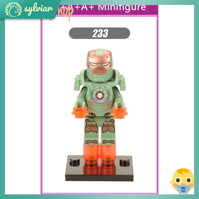 Mô Hình Lego Mini X0109 Siêu Anh Hùng Người Sắt Đầu Lâu Đỏ