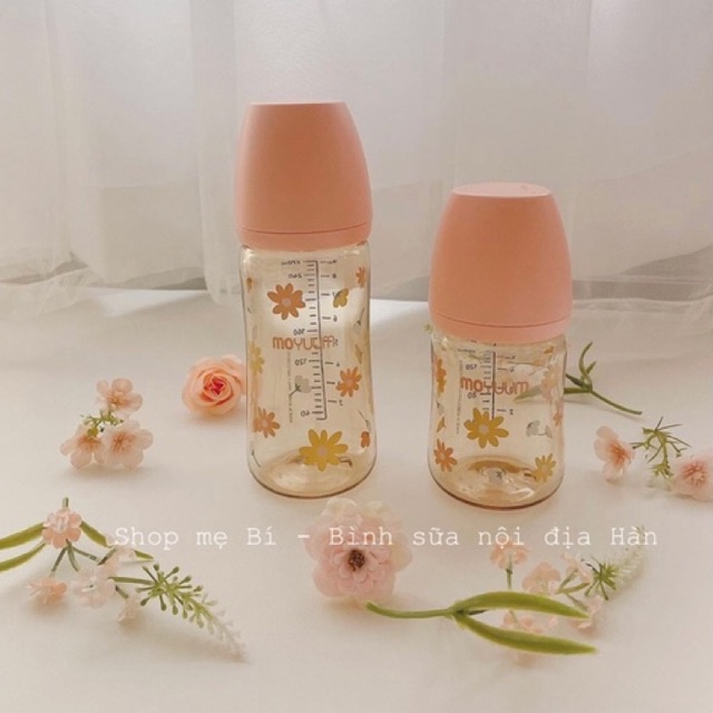 Bình sữa MOYUUM LLAMA / DAISY - bản Lạc Đà / Hoa Cúc 170ml - 270ml núm ti tự chọn