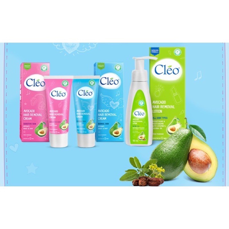 50g) KEM BƠ TẨY LÔNG VÀ GEL MÁT DA CLEO CHO DA THƯỜNG VÀ DA NHẠY CẢM CHÍNH HÃNG CTY