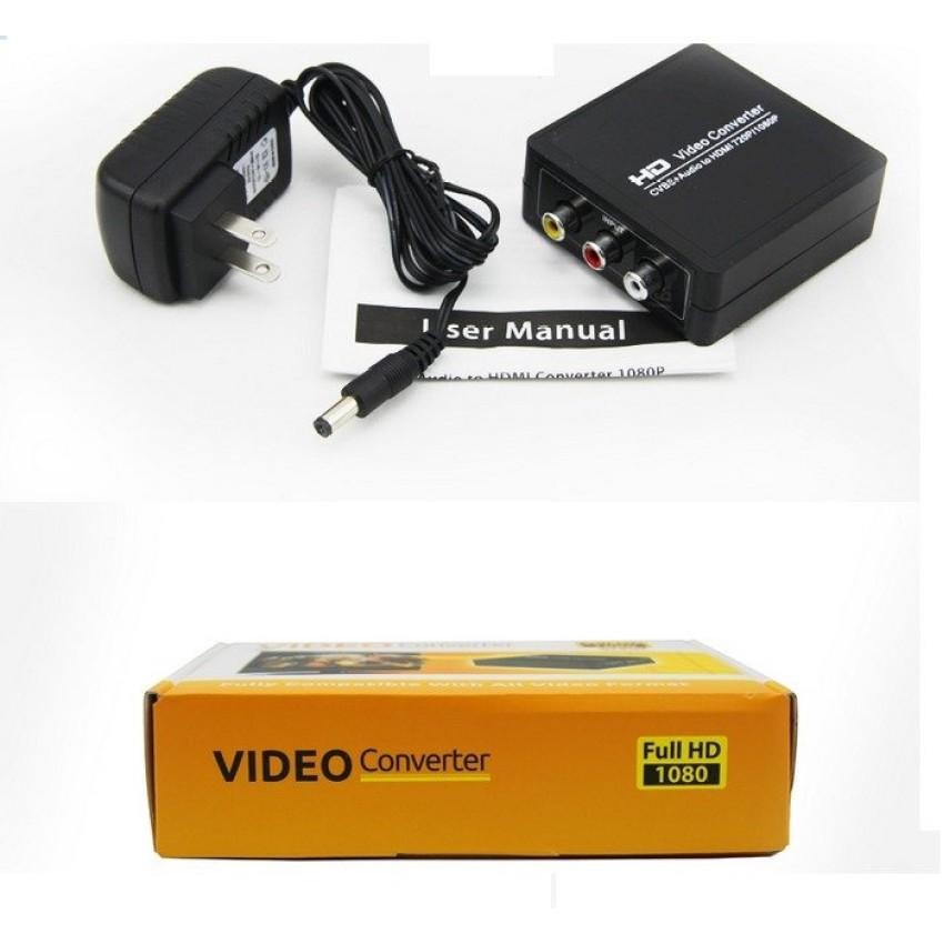 THIẾT BỊ CHUYỂN ĐỔI AV SANG HDMI THÊM CỔNG ÂM THANH FULL HD (ĐEN) DC933