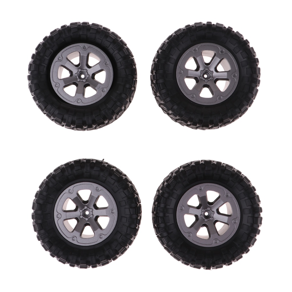 Set 4 Lốp Xe Đường Kính 73mm DIY Dành Cho Xe Hơi Điều Khiển Từ Xa WPL B14