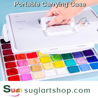 Màu gouache Miya Himi , màu thạch, bột, waat hộp 56 màu x 30ml  - Sugi art shop