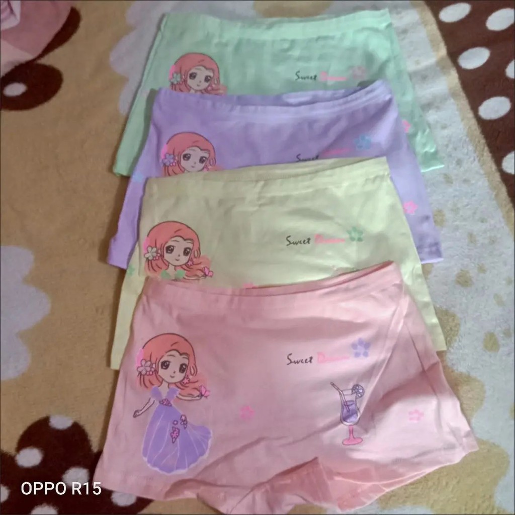 Set quần lót cạp chun in hoạ tiết cho bé gái (N00741)