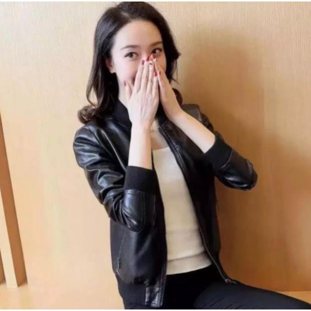 Áo khoác da nữ xịn sò cá tính cho nàng mạnh mẽ chất lừ hot hit thu hút ánh nhìn thời trang kMG