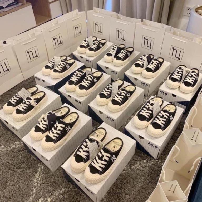 Giày thể thao Sục MLB Ny Đạp Gót  MÀU ĐEN TRẮNG  Hot Hit 2020 Bản Đẹp , giày dép nam nữ sneaker lười full box | BigBuy360 - bigbuy360.vn