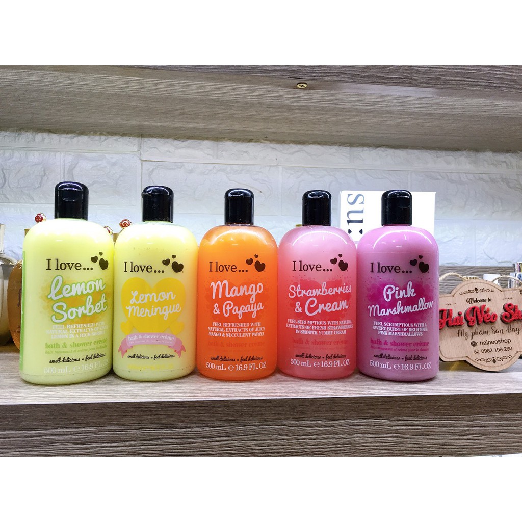 SỮA TẮM I LOVE ...(Made in Uk - Anh) siêu thơm