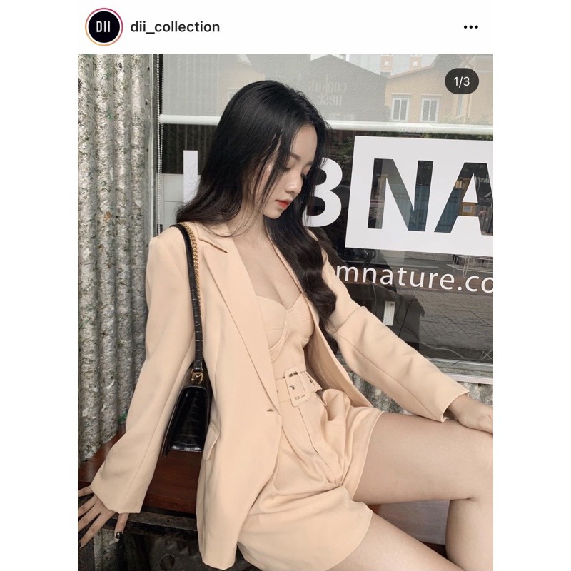 Blazer màu nude freesize Dii 180k