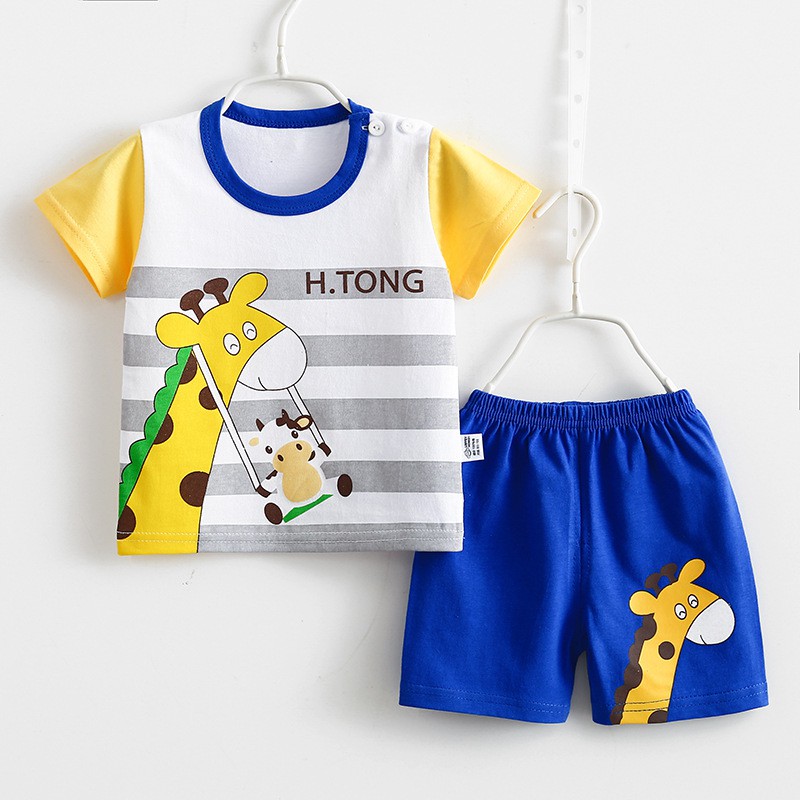 Bộ Thun Cho Bé Chất Cotton Mềm Mịn Hàng Quảng Châu Cao Cấp Họa Tiết Dễ Thương