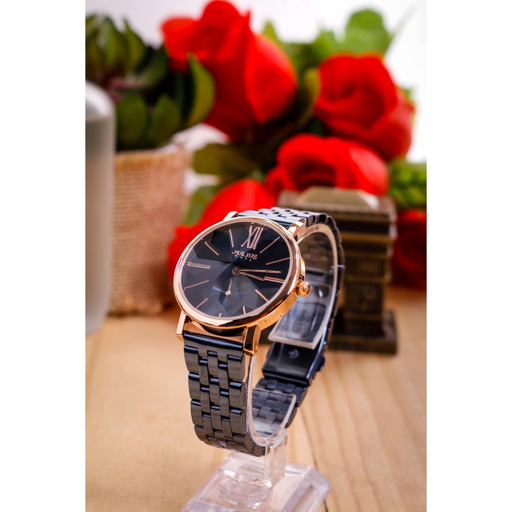 Đồng hồ nữ JA-1144 Julius Hàn Quốc dây thép (nhiều màu)