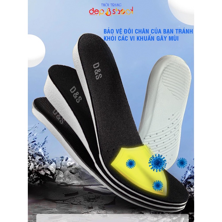 Lót giày thể thao Unisex chuyên dụng chống đau chân siêu nhẹ Lót giày khử mùi thoáng khí Cao Cấp Depvashock