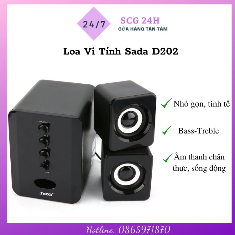 Loa Bãi Nhật, Bộ Loa Máy Tính Usb Sada D202 2020 giá Rẻ Âm Thanh Sống Động -Freeship -Bảo hành uy tín ..