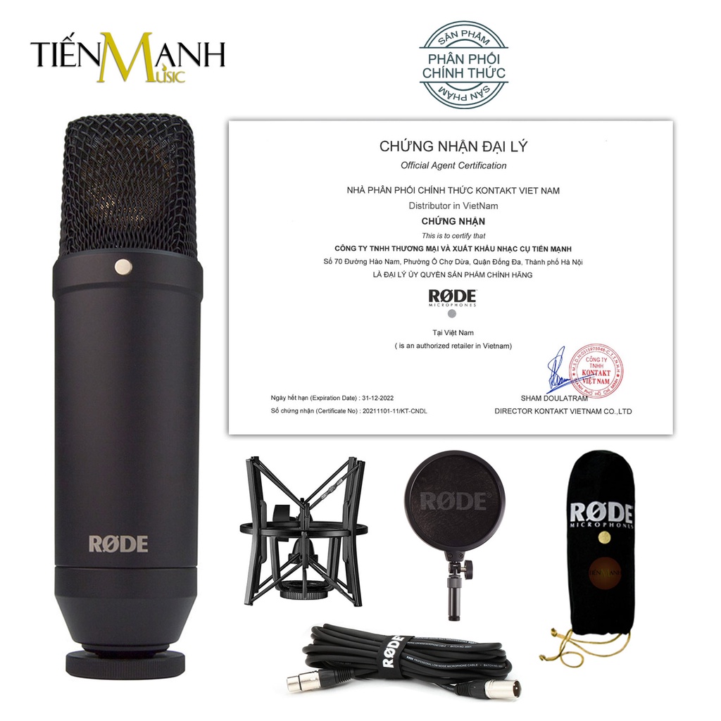 Micro Rode NT1 KIT - Mic Thu Âm Condenser Livestream Phòng Thu Studio Chuyên Nghiệp Microphone Cardioid NT1KIT