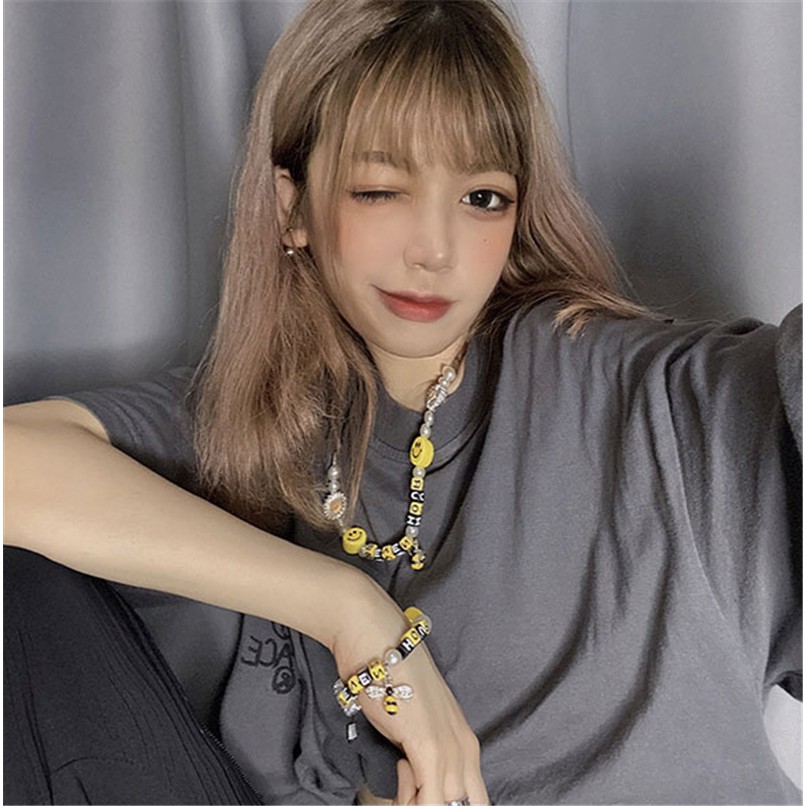 Vòng Tay Mặt Hình Hoa Cúc / Mặt Cười / Chú Ong Nhỏ Thời Trang Cho Nam Và Nữ