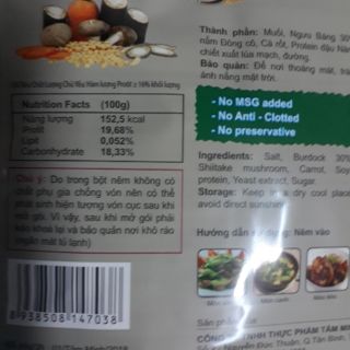 Bột nêm ngưu báng 200gram { Thuần Chay }
