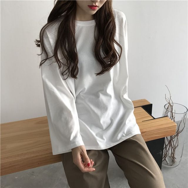 Áo thun tay dài Long sleeve tee form rộng nam nữ unisex | BigBuy360 - bigbuy360.vn