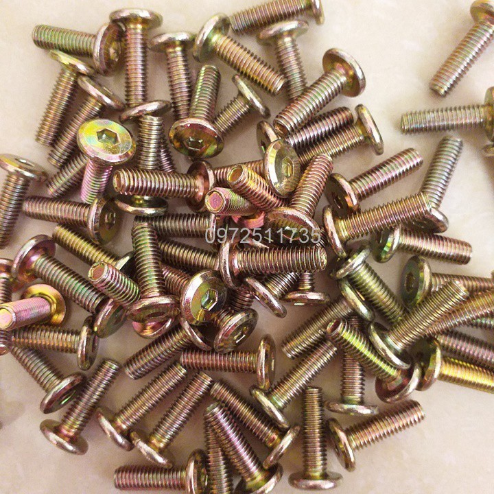 Bulong lục giác chìm đầu dẹt M6x30 túi 50c