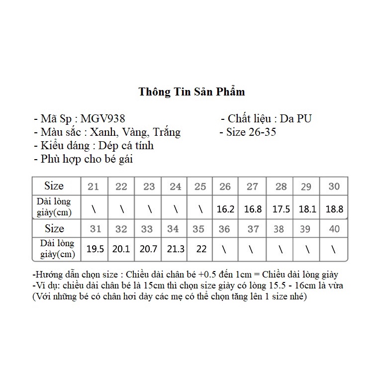 Sục da PU - Dép lê cá tính da mềm đế êm phong cách hàn quốc cho bé gái M938