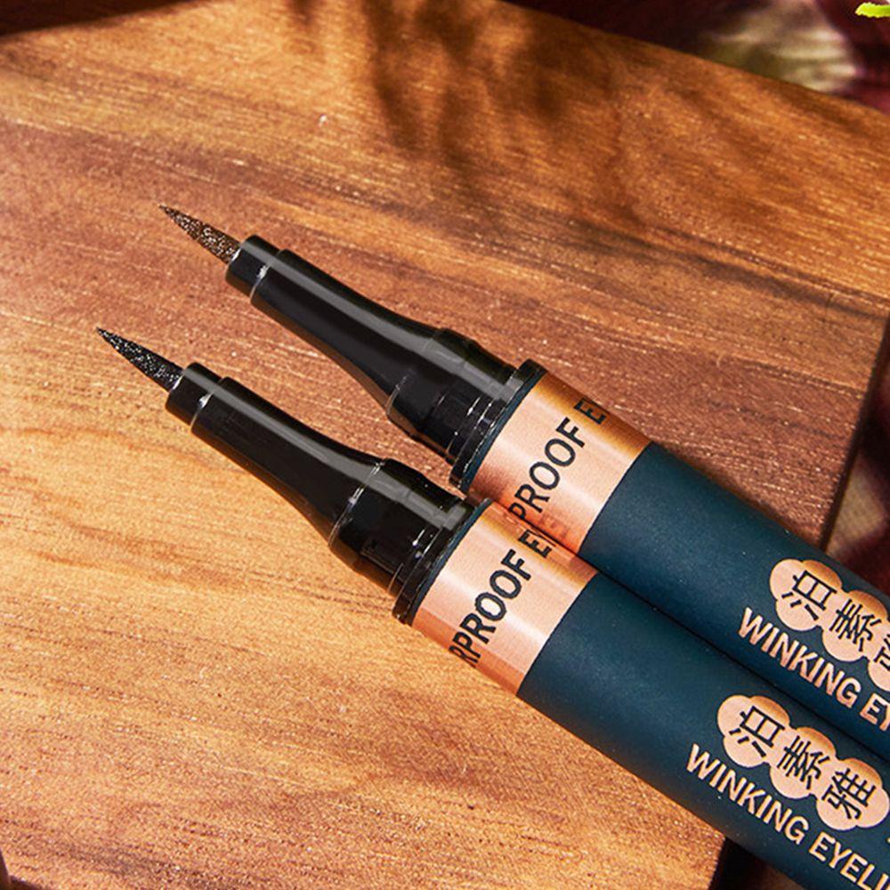 MIH Bút Kẻ Mắt Dạng Lỏng Màu Đen Thiết Kế Đầu Đóng Dấu Hình Hoa Sen Tinh Tế Lâu Trôi