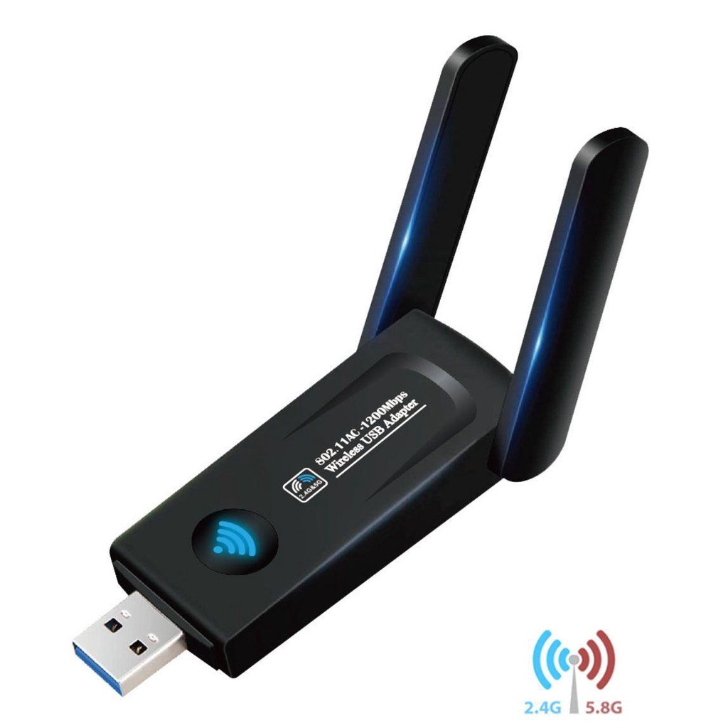 Thiết Bị Thu Sóng Wifi Băng Tần Kép 1200Mbps Cho Thẻ Mạng Không Dây Laptop PC