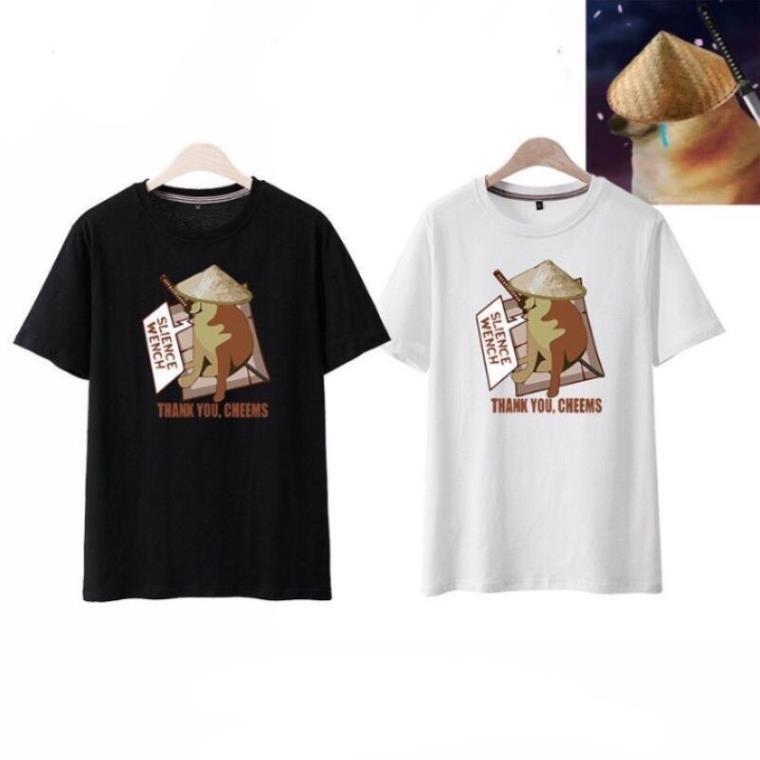 Áo Phông Tay Lửng Cheems Trắng Đen Đủ Size, Áo Meme Đẹp