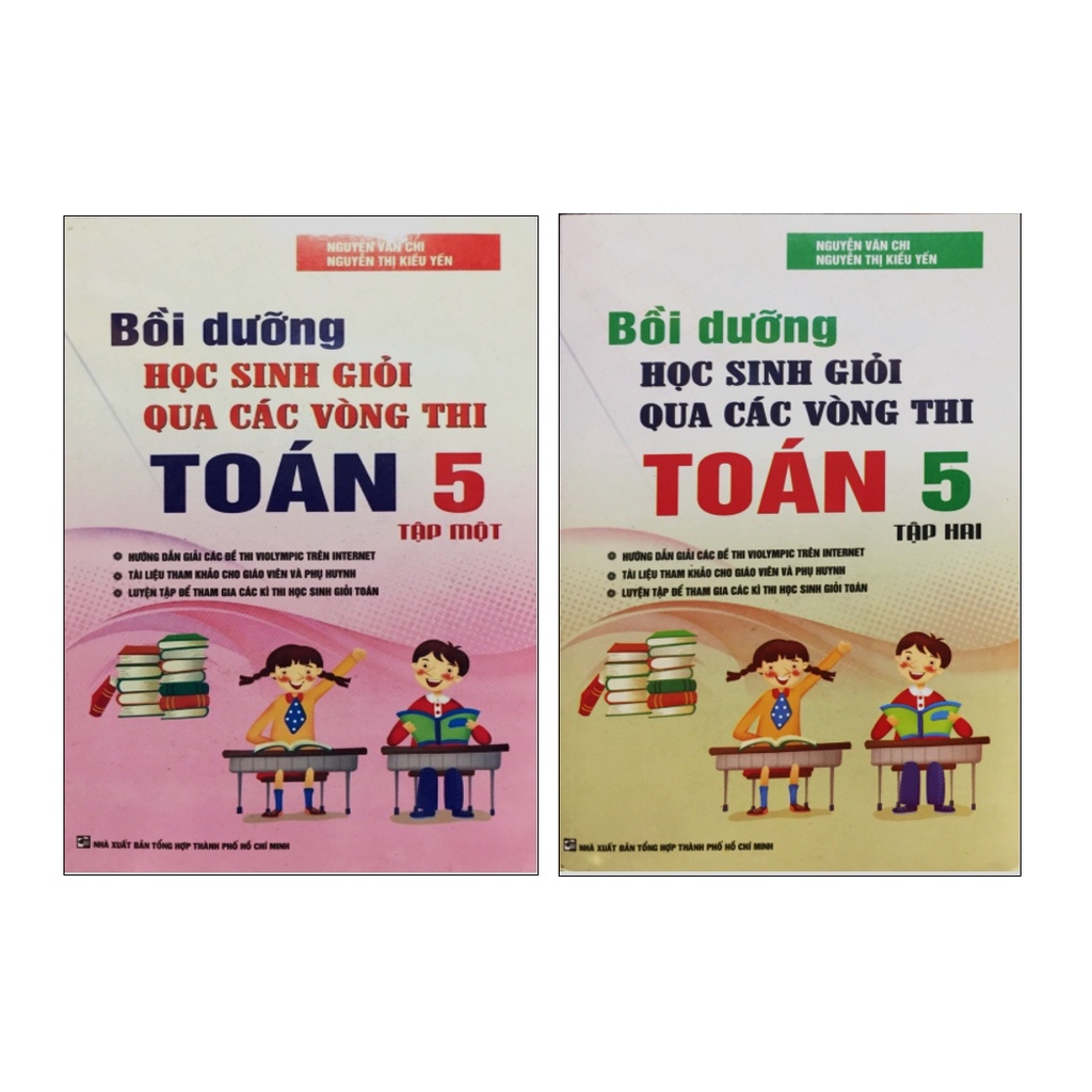 Sách - Combo Bồi dưỡng học sinh giỏi qua các vòng thi toán 5 (tập 1+ tập 2)