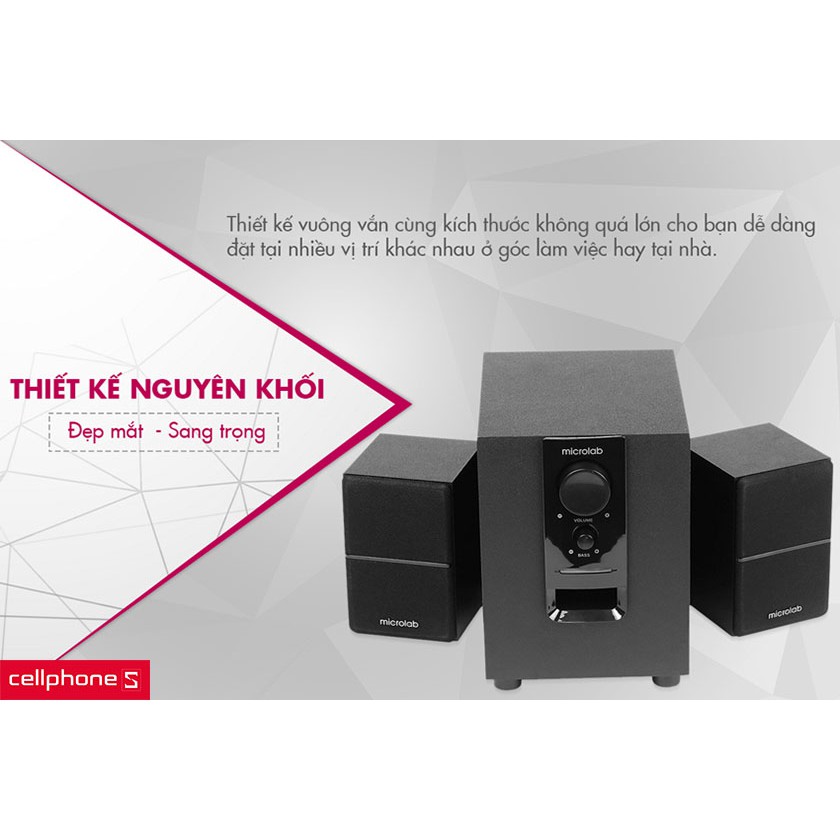 Loa vi tính Microlab M106BT Bluetooth đen - Hàng chính hãng