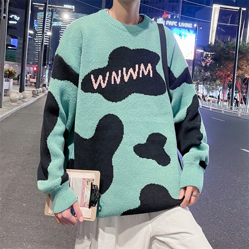 Áo Khoác Len Dáng Rộng Phong Cách Hàn Quốc Thời Trang Thu Đông Cho Nam