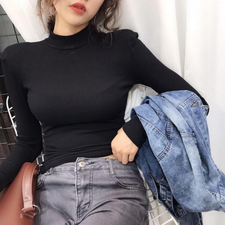 [LN123^]  áo len cổ 3 phân áo len mỏng đẹp