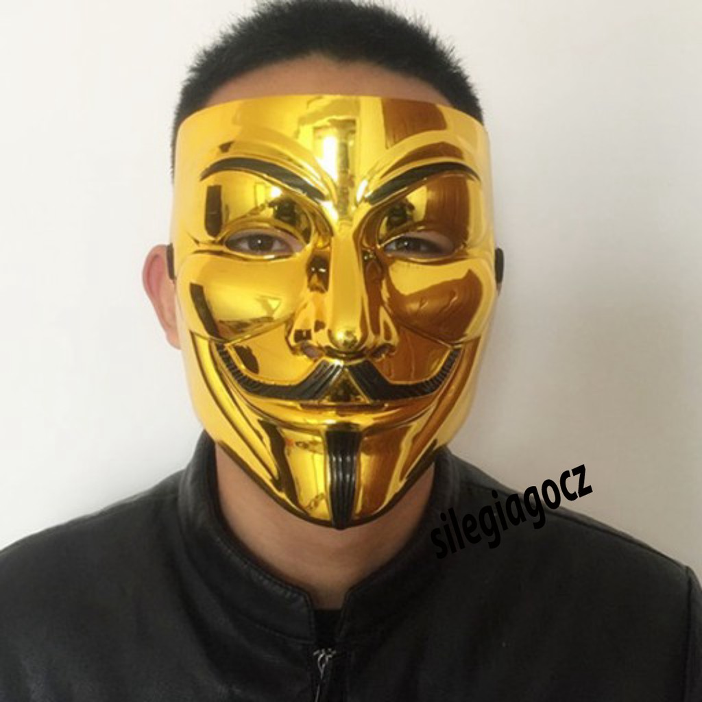 -20 MẪU MẶT NẠ HACKER VÀNG BÓNG ANONYMOUS 2020 HÀNG NHẬP KHẨU LOẠI 1 CHẤT SƠN ĐẸP BÓNG