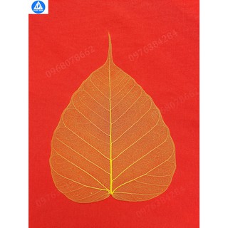 Lá bồ đề  size to màu vàng dùng làm tranh phật giáo