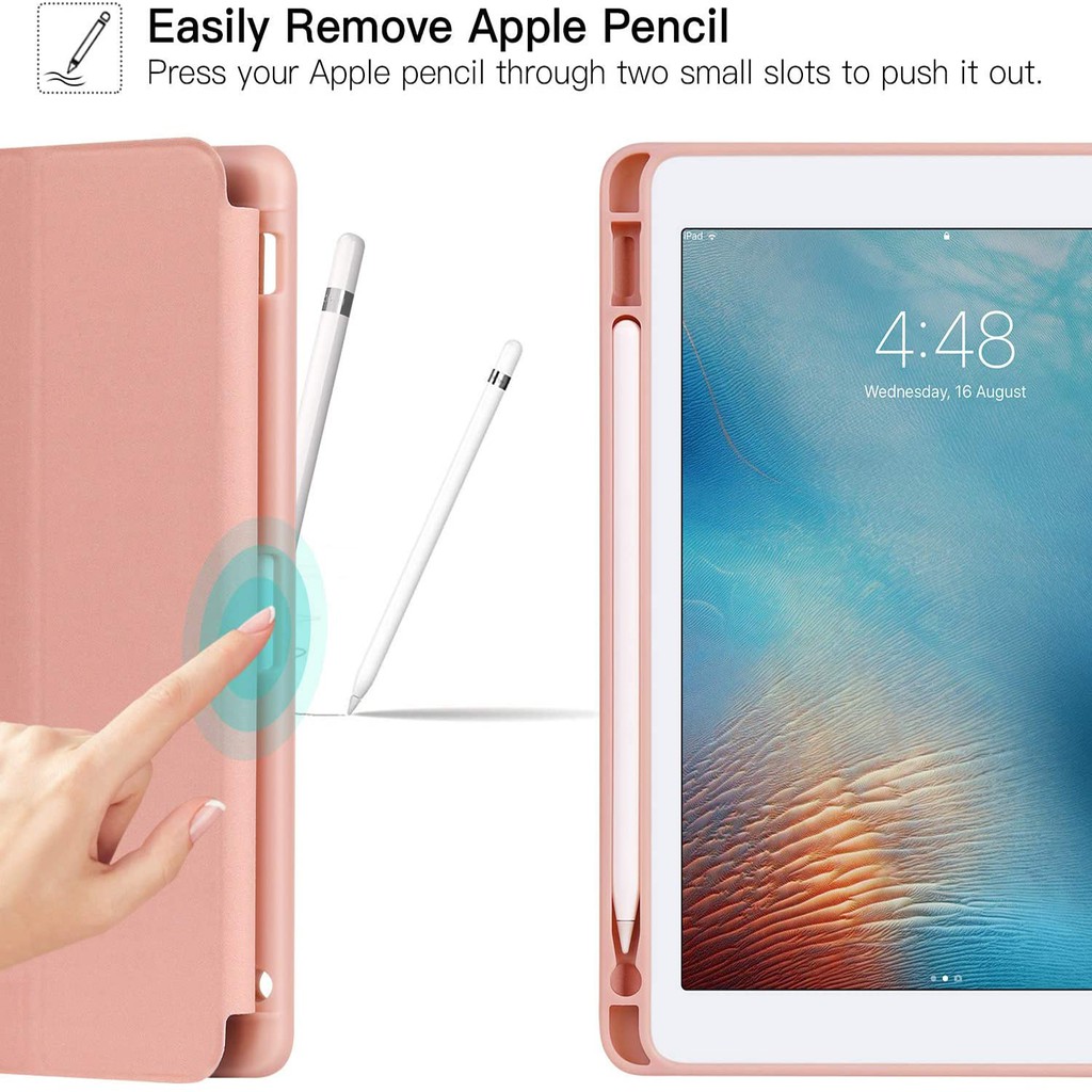 Bao Da Có Giá Đỡ Và Ngăn Đựng Bút Cảm Ứng Cho 2020 Ipad 8 10.2 2017 Ipad 5 9.7 Ipad Mini4 Pro 2018 Ipad Air 1 Ipad Pro 10.2