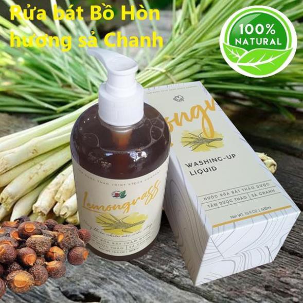 (Bán sỉ) Nước rửa bát thảo dược Bồ hòn Sả chanh Tâm Dược Thảo 500ml