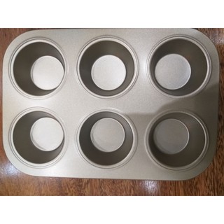 Khuôn nướng cupcake chống dính 6 ô