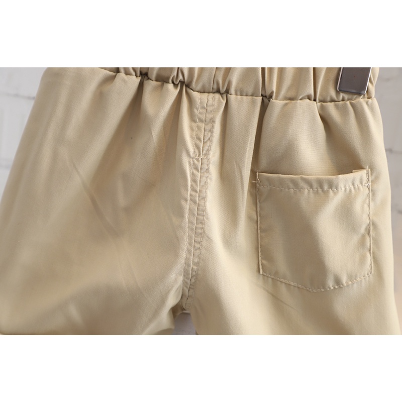 Set Áo Thun Tay Ngắn In Hình Mèo Hoạt Hình + Quần Short Cotton Thời Trang Mùa Hè Cho Bé Size 80-120cm