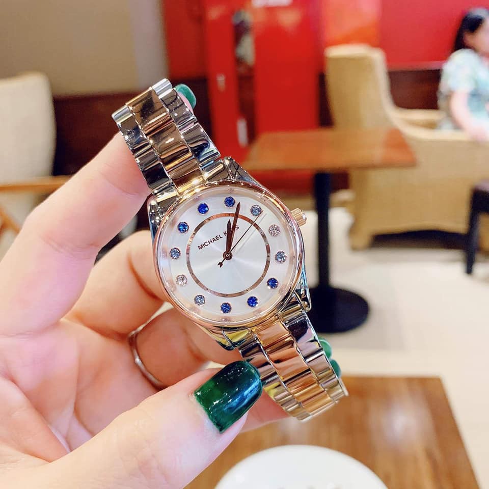 Đồng hồ nữ Michael Kors MK6605 33mm mặt tròn dây kim loại cao cấp