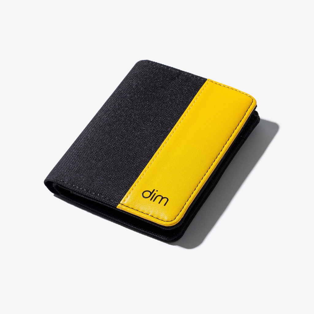 Ví vải phối da unisex DIM Fiber Wallet Đứng - 3 màu