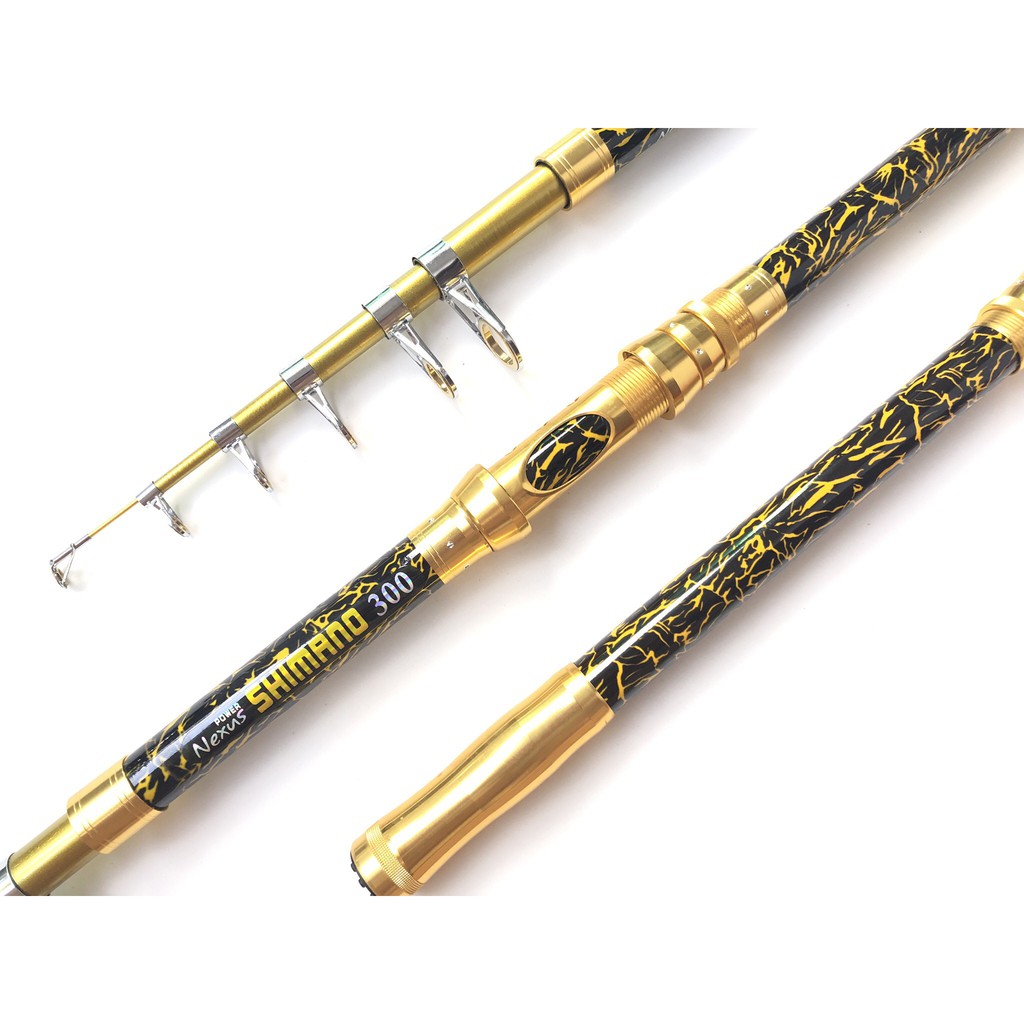 Cần câu máy thu gọn Shimano vàng hoa - Top1VN giá rẻ y hình