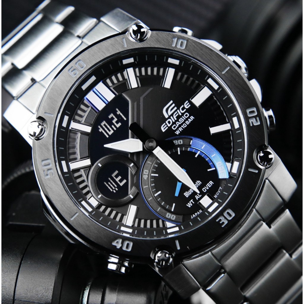 Đồng Hồ Nam Casio Dây Kim Loại Chính Hãng EDIFICE ECB-20DB-1ADF