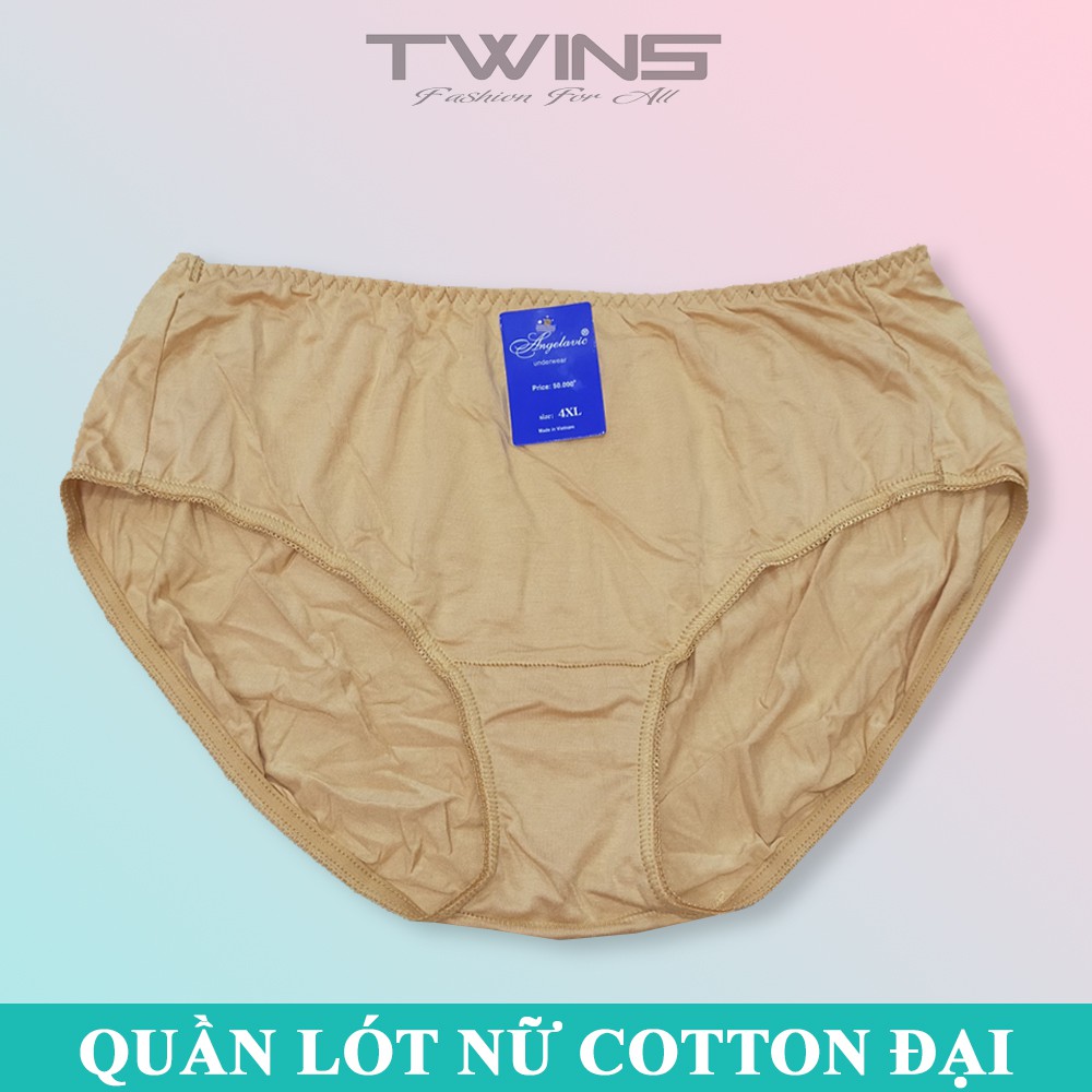 Quần lót nữ cotton cao cấp trơn bigsize chất liệu mềm mại thoáng mát thiết kế đơn giản size lớn từ 70kg-90kg